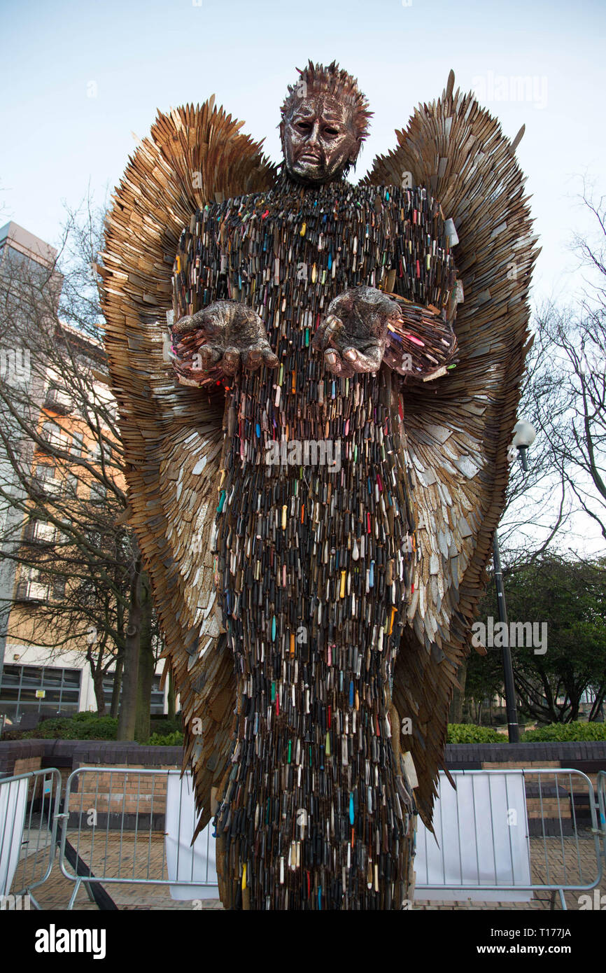 Knife Angel Stock Photo