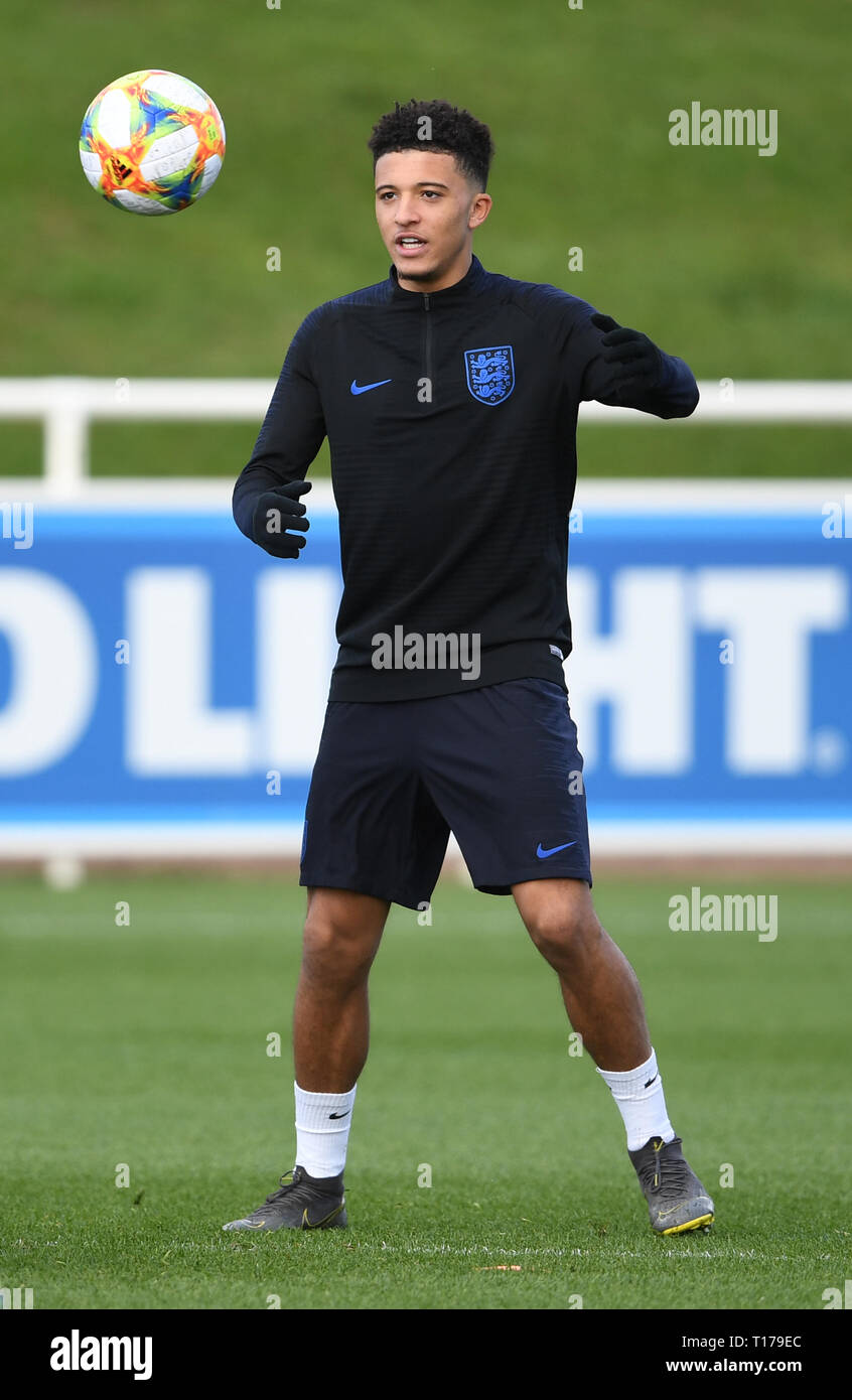 wallpapers Jadon Sancho England National Team https www alamy com englands jadon sancho during the training session at st georges park burton image241720932 html