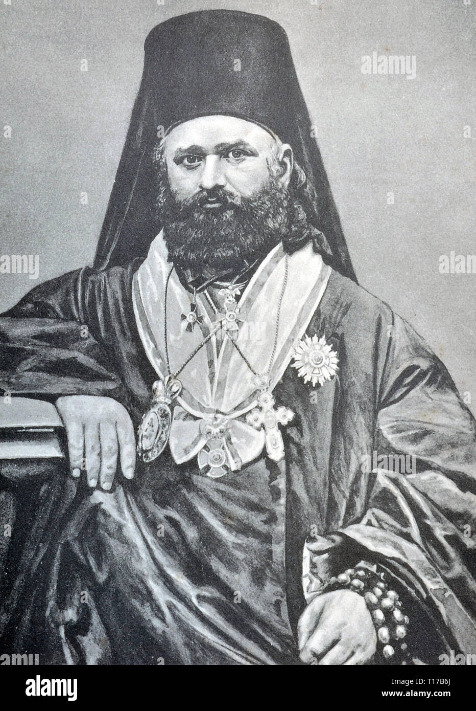 Illustration of Metropolitan Ilarion, published in Famous Serbs of 19th ...