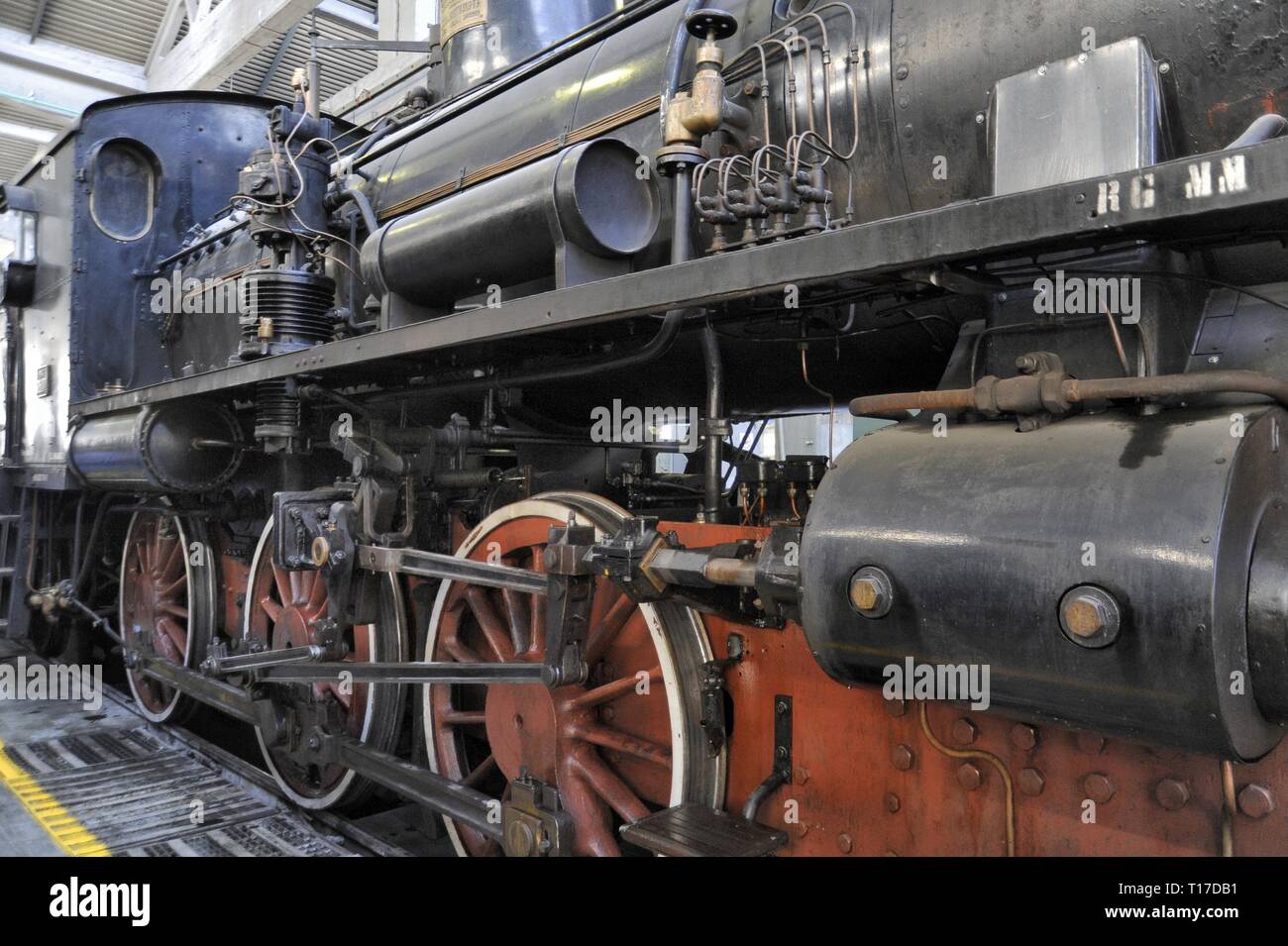 Fondazione FS Italiane, open day at the workshops of the Squadra Rialzo of  Milano Centrale station, where historical trains are preserved and  restored, on the occasion of the FAI Spring Days. Steam