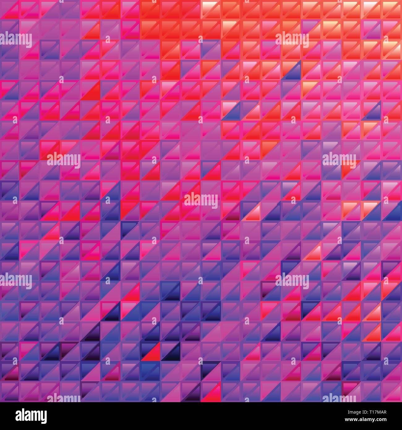 abstract vector stained-glass triangle mosaic background - purple and ...