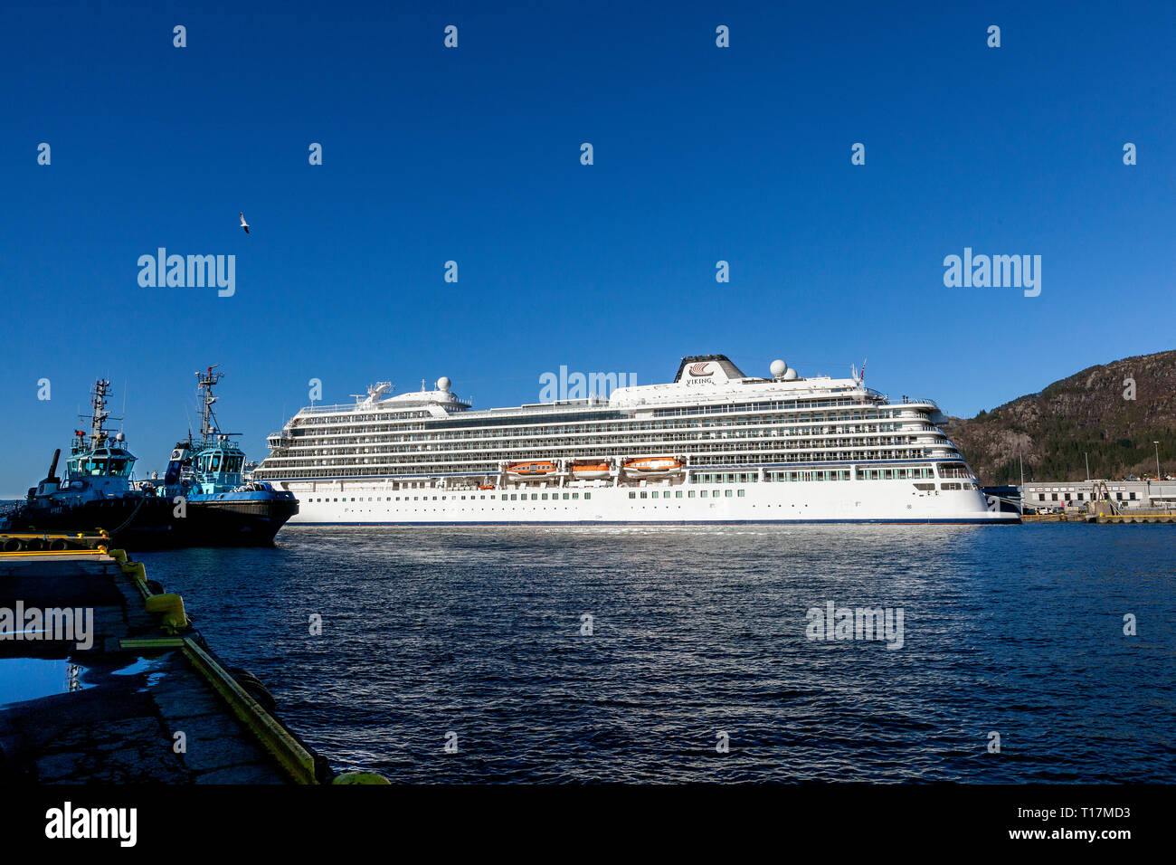 Cruise Ship Viking Sky In Port Of Bergen Norway Ten Days Before The Dramatic Accident At Hustadvika Further North On The Norwegian Coast Coinciden Stock Photo Alamy