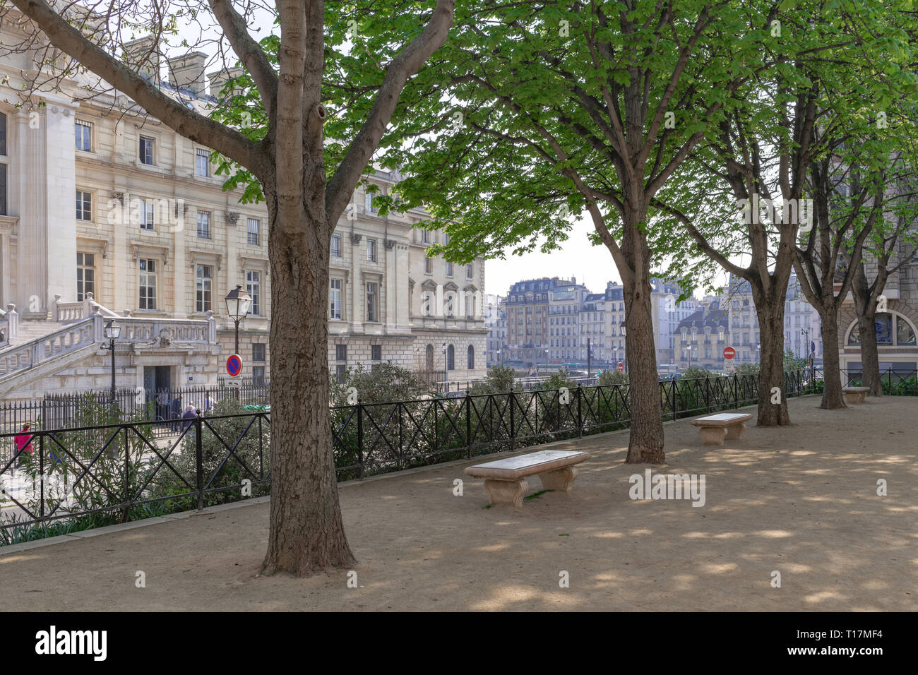 Place Dauphine in Paris Stock Photo