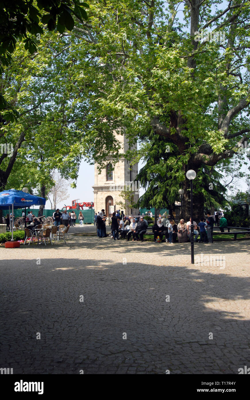 Bursa, Turkey, 29 April 2012: Tophane, Clock tower Stock Photo