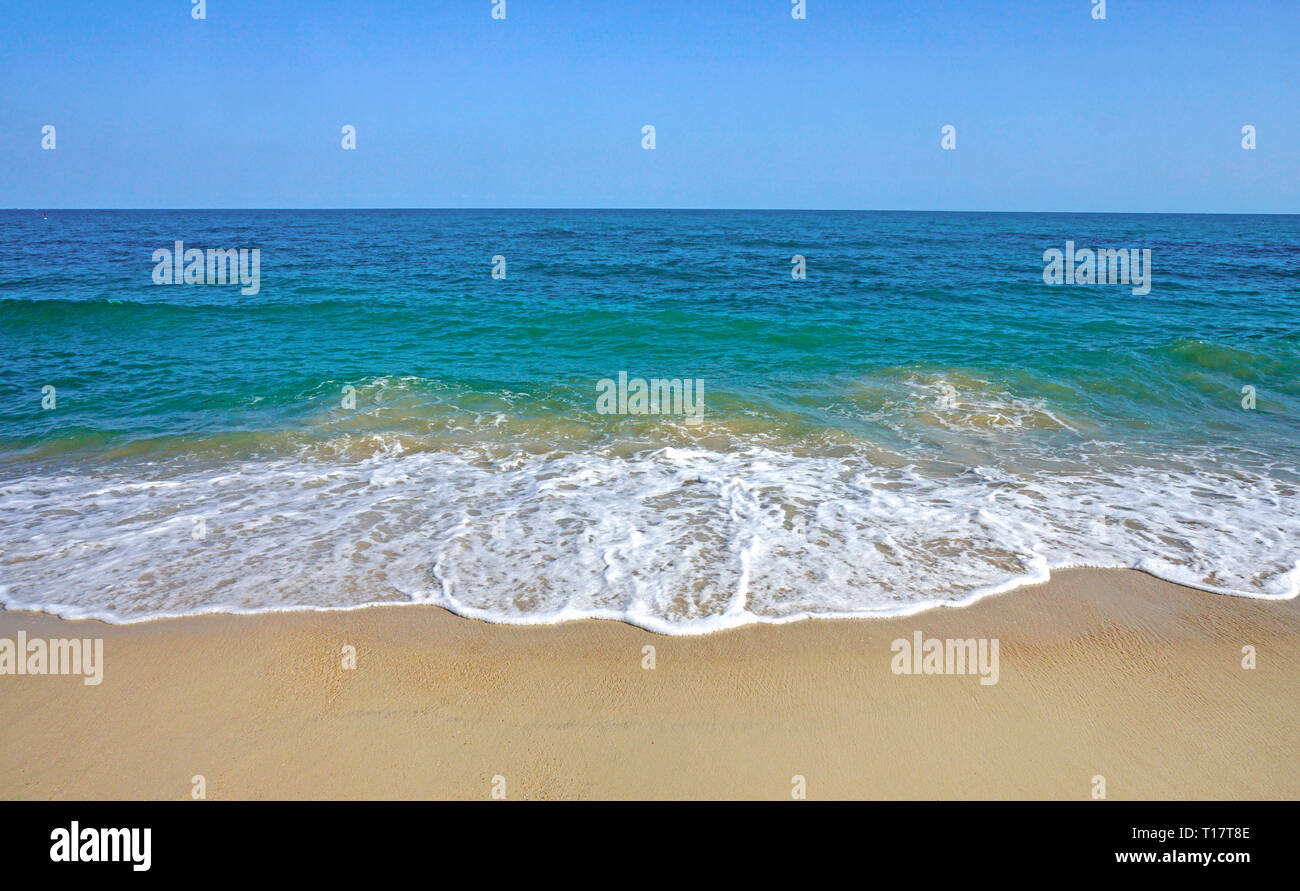 Surge at lonely Lamai Beach, Koh Samui, Gulf of Thailand, Thailand Stock Photo