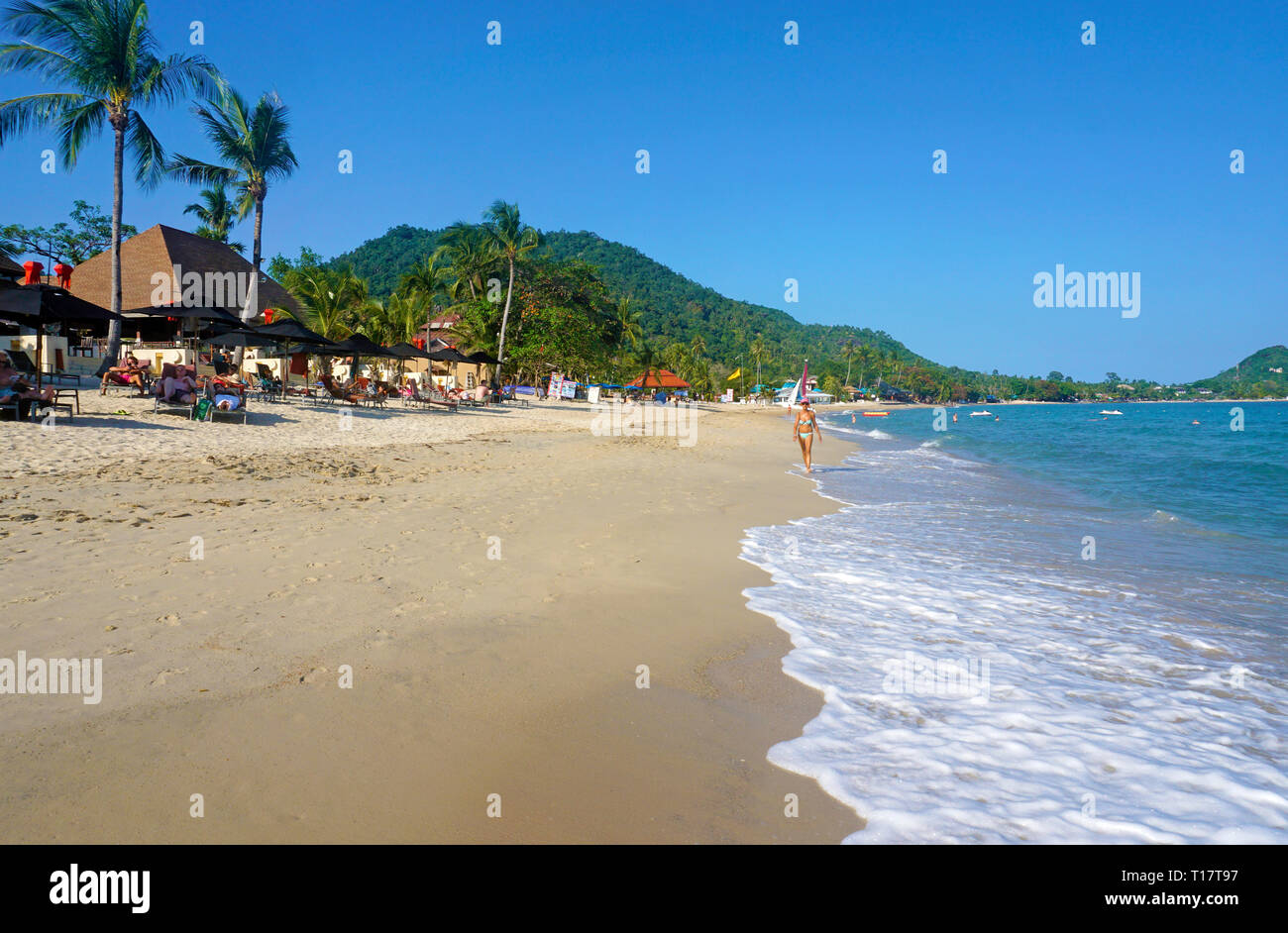 Lamai Beach on Koh Samui, Gulf of Thailand, Thailand Stock Photo