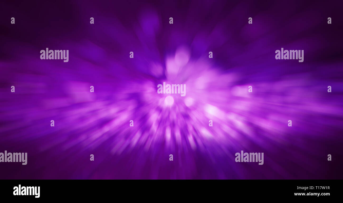 Bright purple blurred lights. Abstract blurred background. Stock Photo