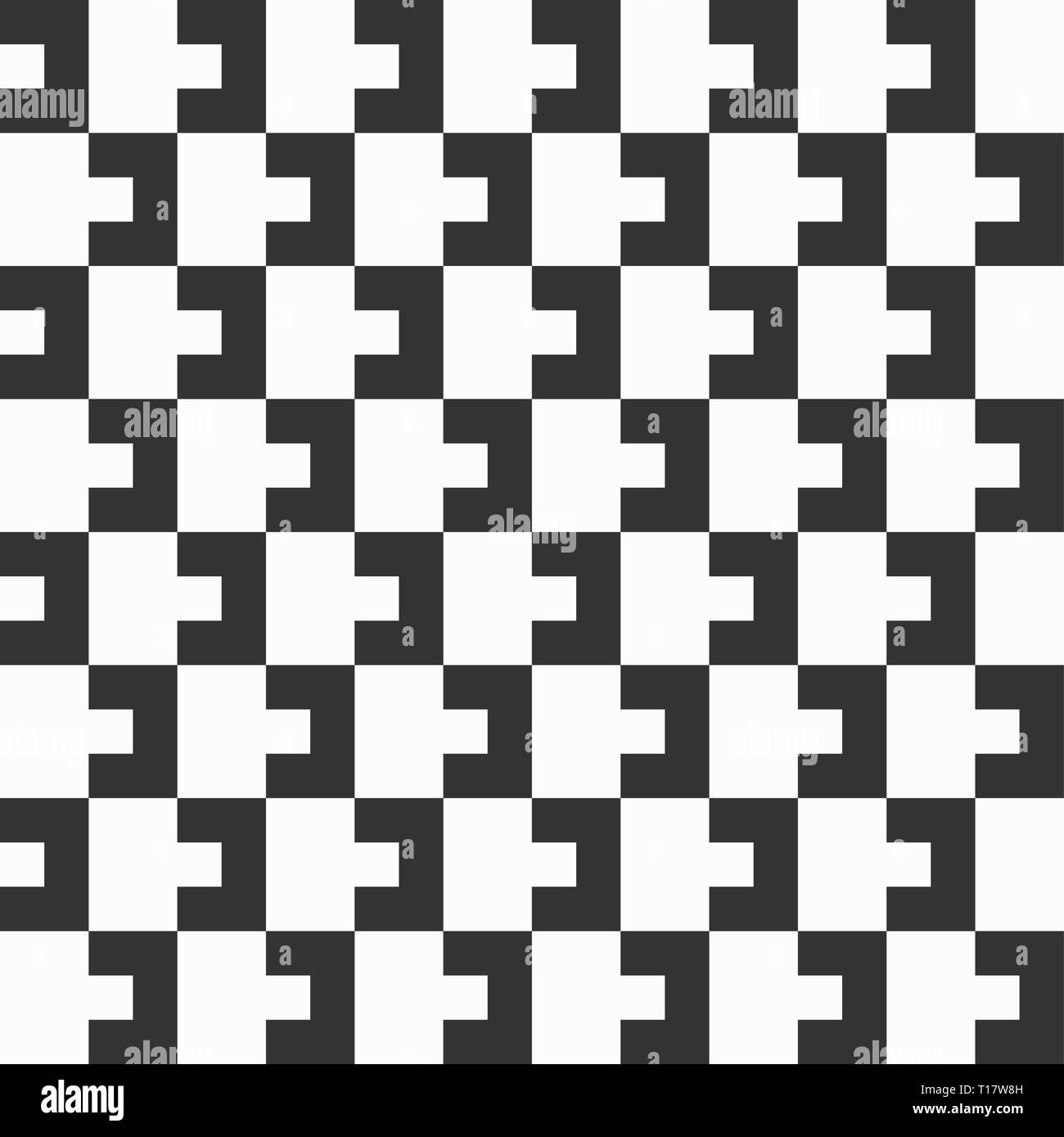 Abstract seamless pattern. Modern stylish texture. Regularly repeating geometric tiles. Bold rectangular elements. Minimalistic contrast graphic. Stock Vector