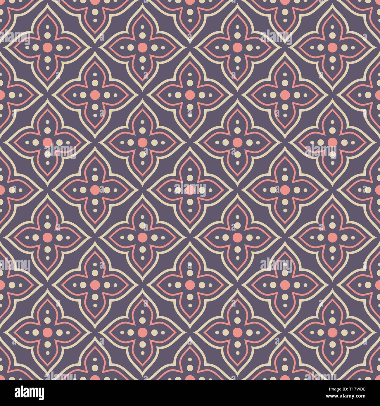 Vector seamless ornamental pattern. Arabian style. Traditional motif