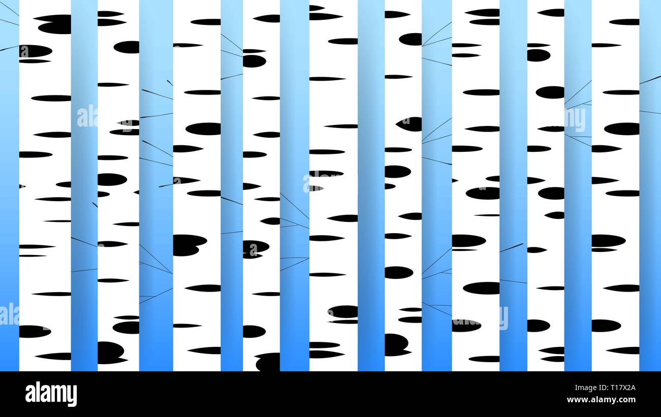 Birch Background. Flat Vector Tree. Concept Vector Illustration. Vector Background. Birch Tree Background. Color Silhouette Symbol. Stock Vector
