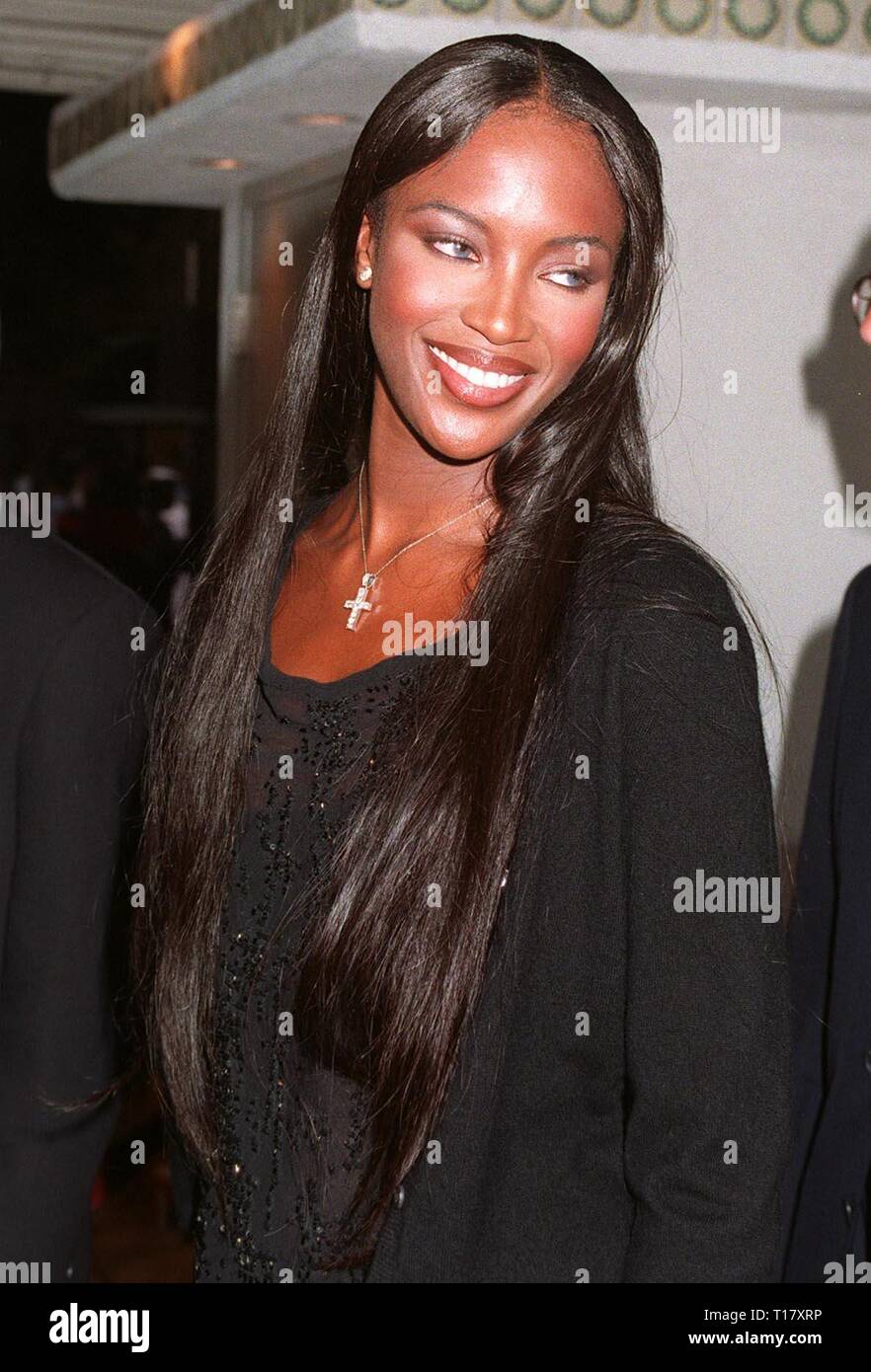 LOS ANGELES, CA. August 06, 1997: Supermodel Naomi Campbell at the premiere, in Los Angeles, of Demi Moore's new movie, 'G.I. Jane.' Stock Photo