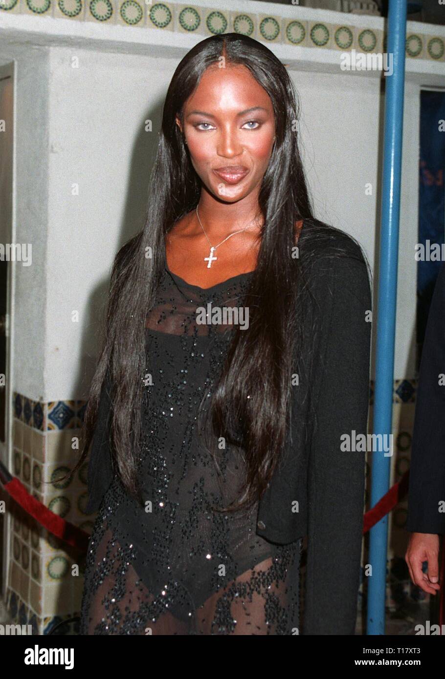 LOS ANGELES, CA. August 06, 1997: Supermodel Naomi Campbell at the premiere, in Los Angeles, of Demi Moore's new movie, 'G.I. Jane.' Stock Photo