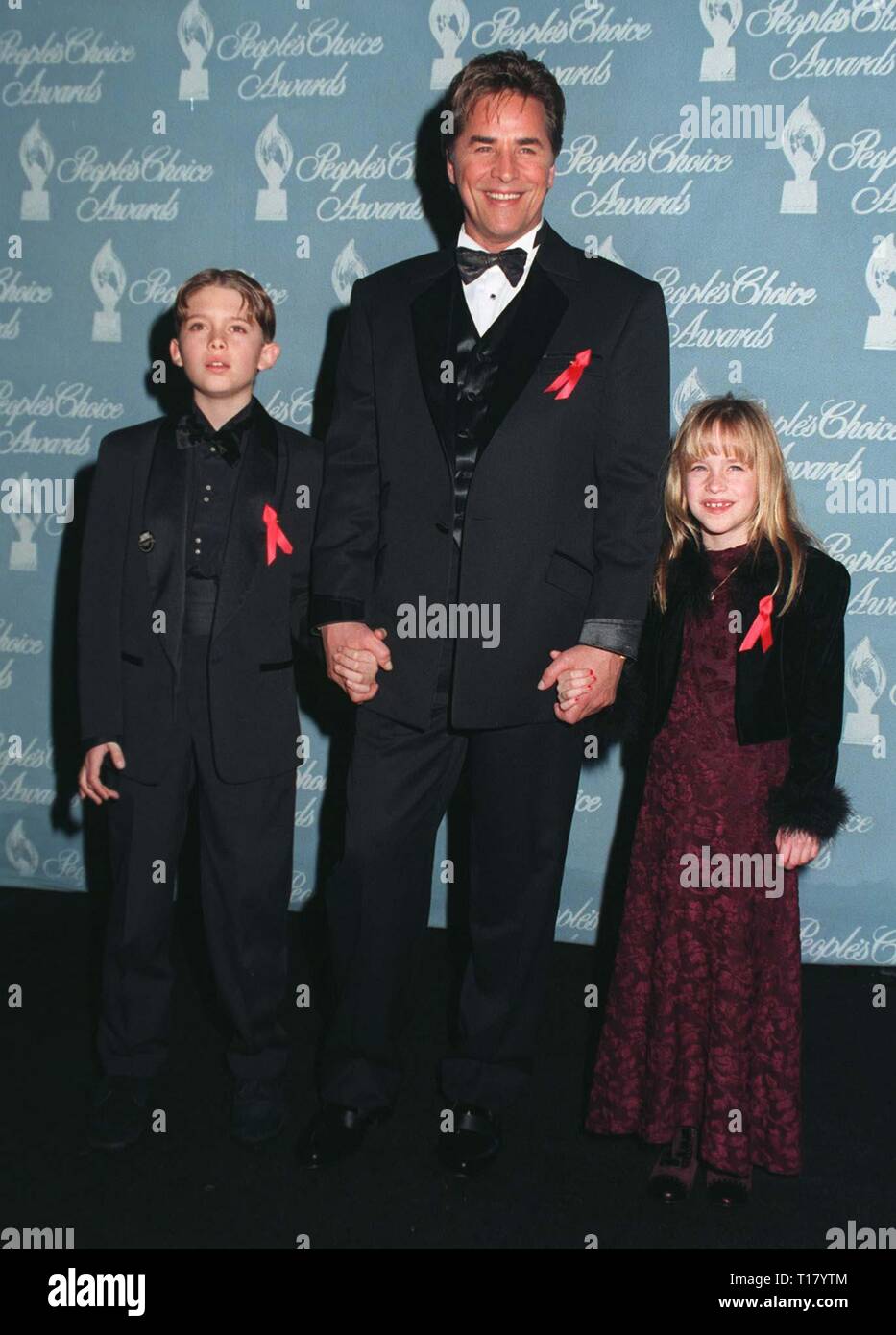 LOS ANGELES, CA. January 13, 1997 Actor Don Johnson & children Jesse Johnson & Dakota Johnson