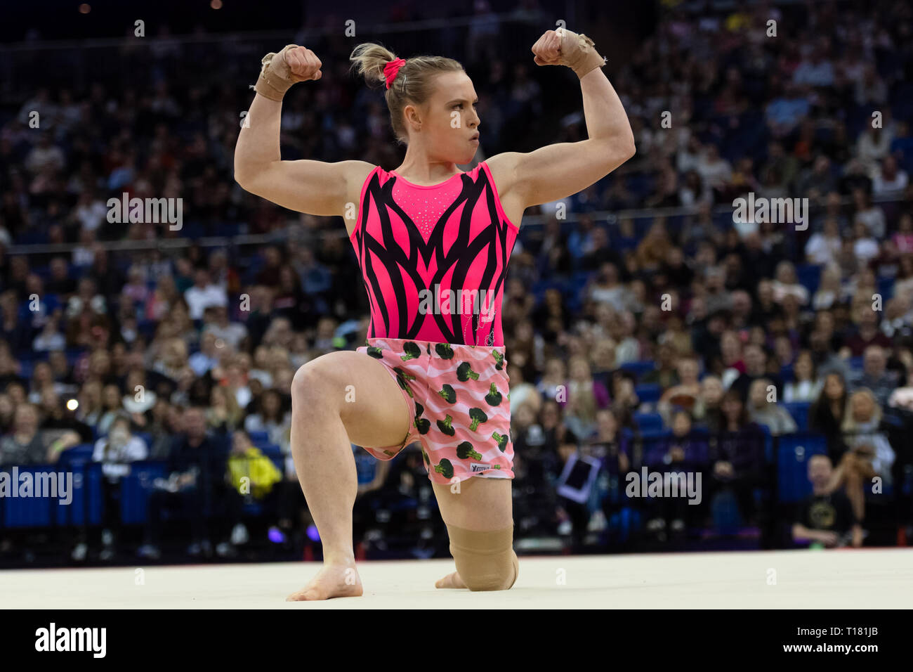 London, UK. 23rd Mar, 2019. Ellie Black of Canada performs Floor Exercise during the Matchroom Sport presents the 2019 Superstars of Gymnastics at The O2 Arena on Saturday, 23 March 2019. LONDON ENGLAND. Credit: Taka Wu/Alamy Live News Stock Photo