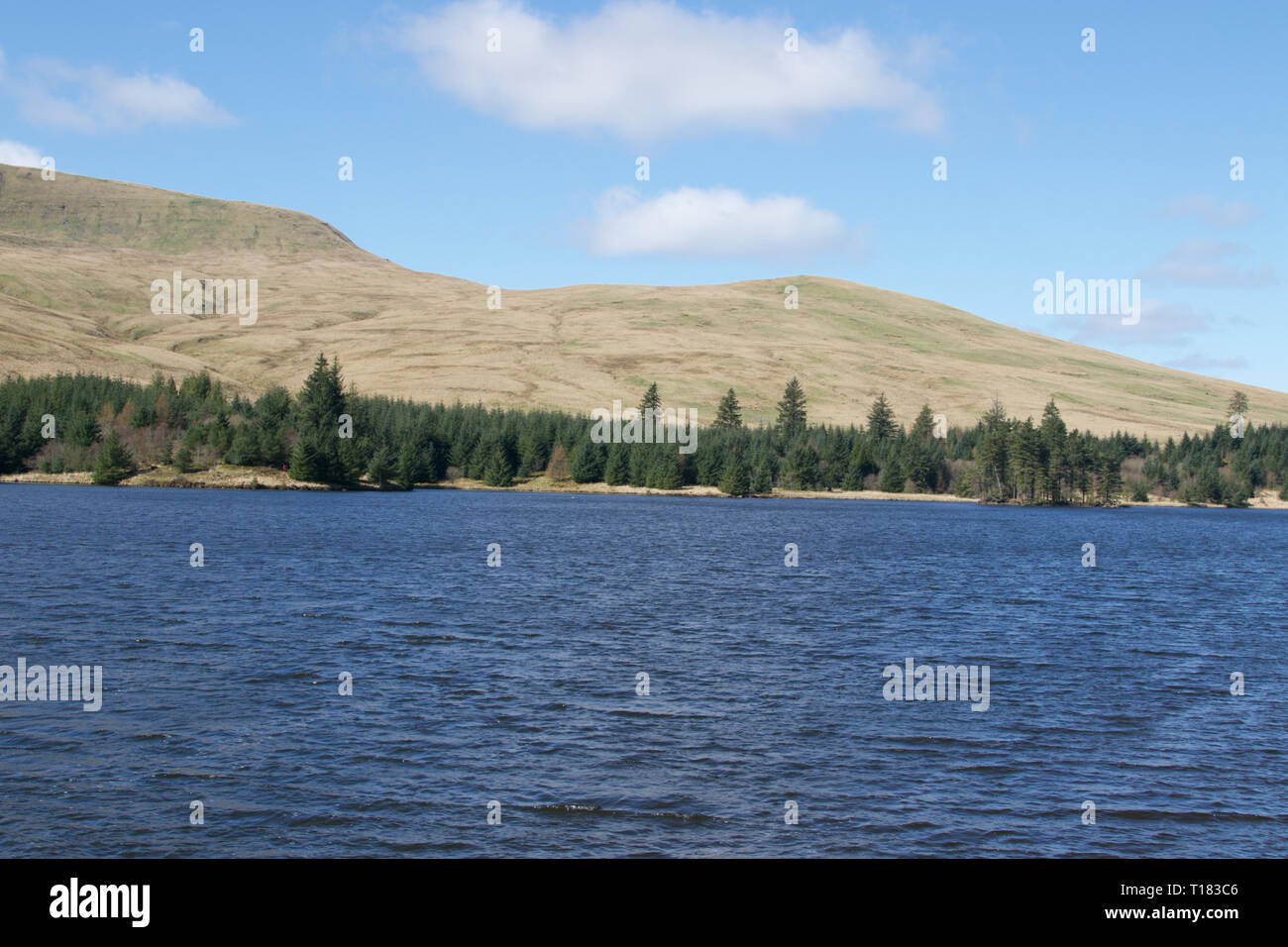Beacons Reservoir, Brecon Beacons, South Wales, UK. 24 March 2019. UK