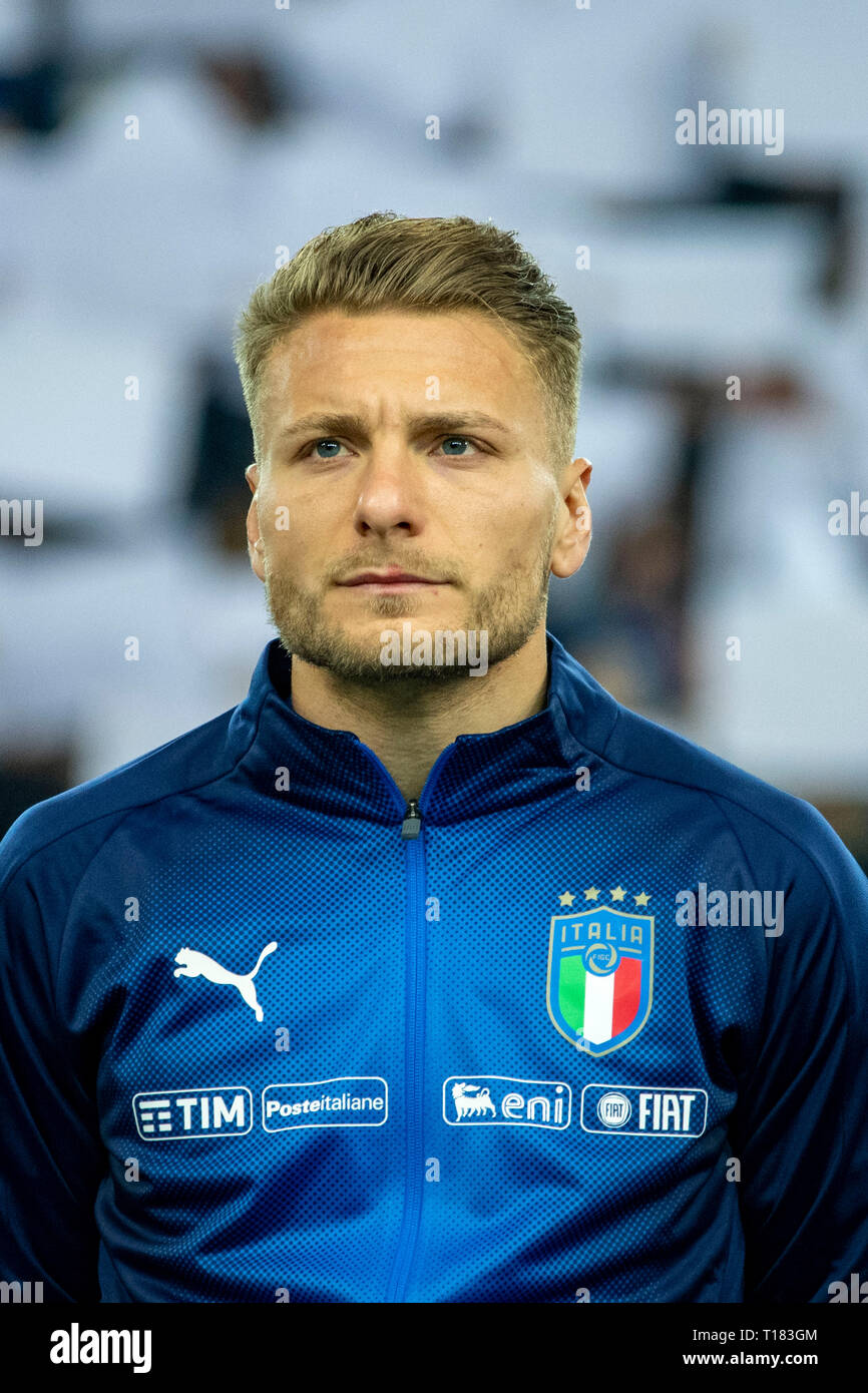 Udine Italy. 23rd Mar 2019. Ciro Immobile Italy during the