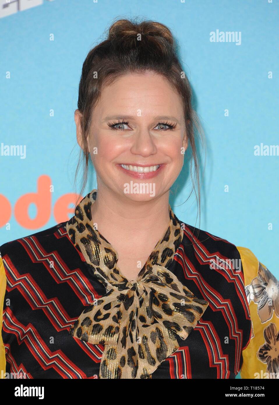 Los Angeles, CA, USA. 23rd Mar, 2019. Andrea Barber at arrivals for Nickelodeon 2019 Kids Choice Awards - Part 2, USC Galen Center, Los Angeles, CA March 23, 2019. Credit: Elizabeth Goodenough/Everett Collection/Alamy Live News Stock Photo