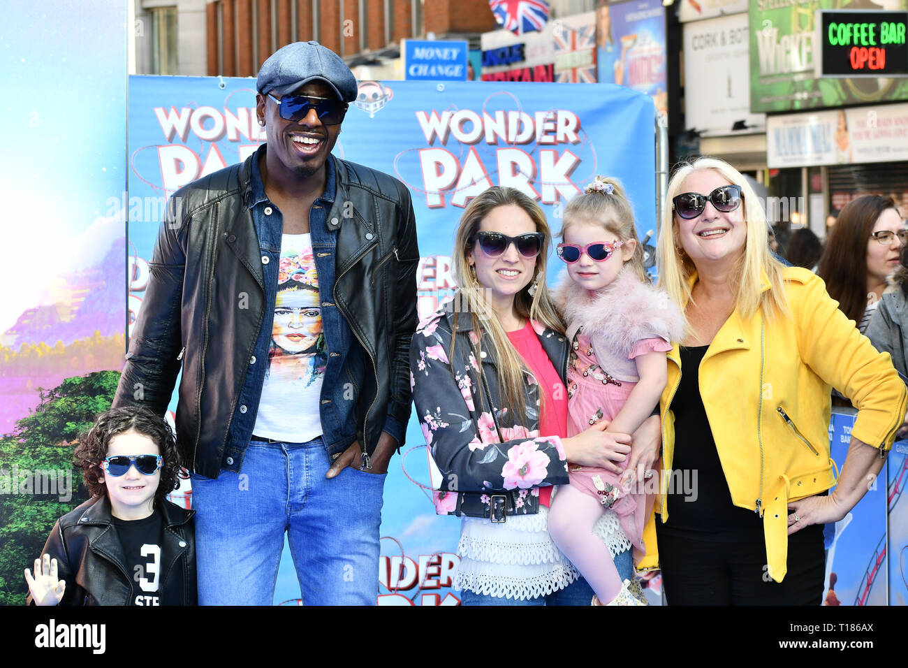 London, UK. 24th Mar 2019.  Ben Ofoedu and Vanessa Feltz attend WONDER PARK Gala Screening at Vue, Leicester Square, London on 24 March 2019, London, UK. Credit: Credit: Picture Capital/Alamy Live News Stock Photo