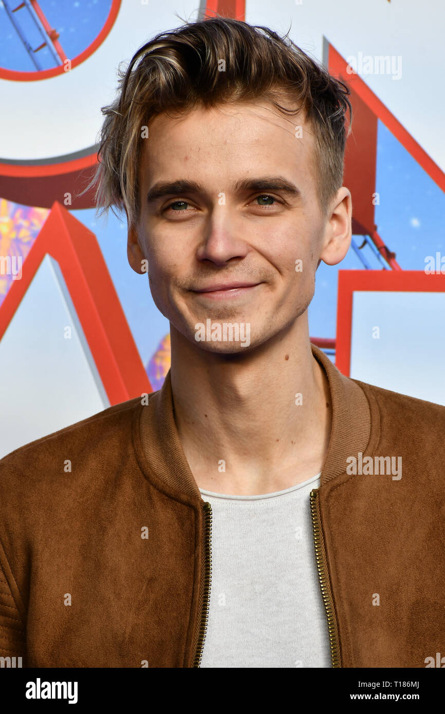 London, UK. 24th Mar 2019.  Joe Sugg attend WONDER PARK Gala Screening at Vue, Leicester Square, London on 24 March 2019, London, UK. Credit: Picture Capital/Alamy Live News Stock Photo