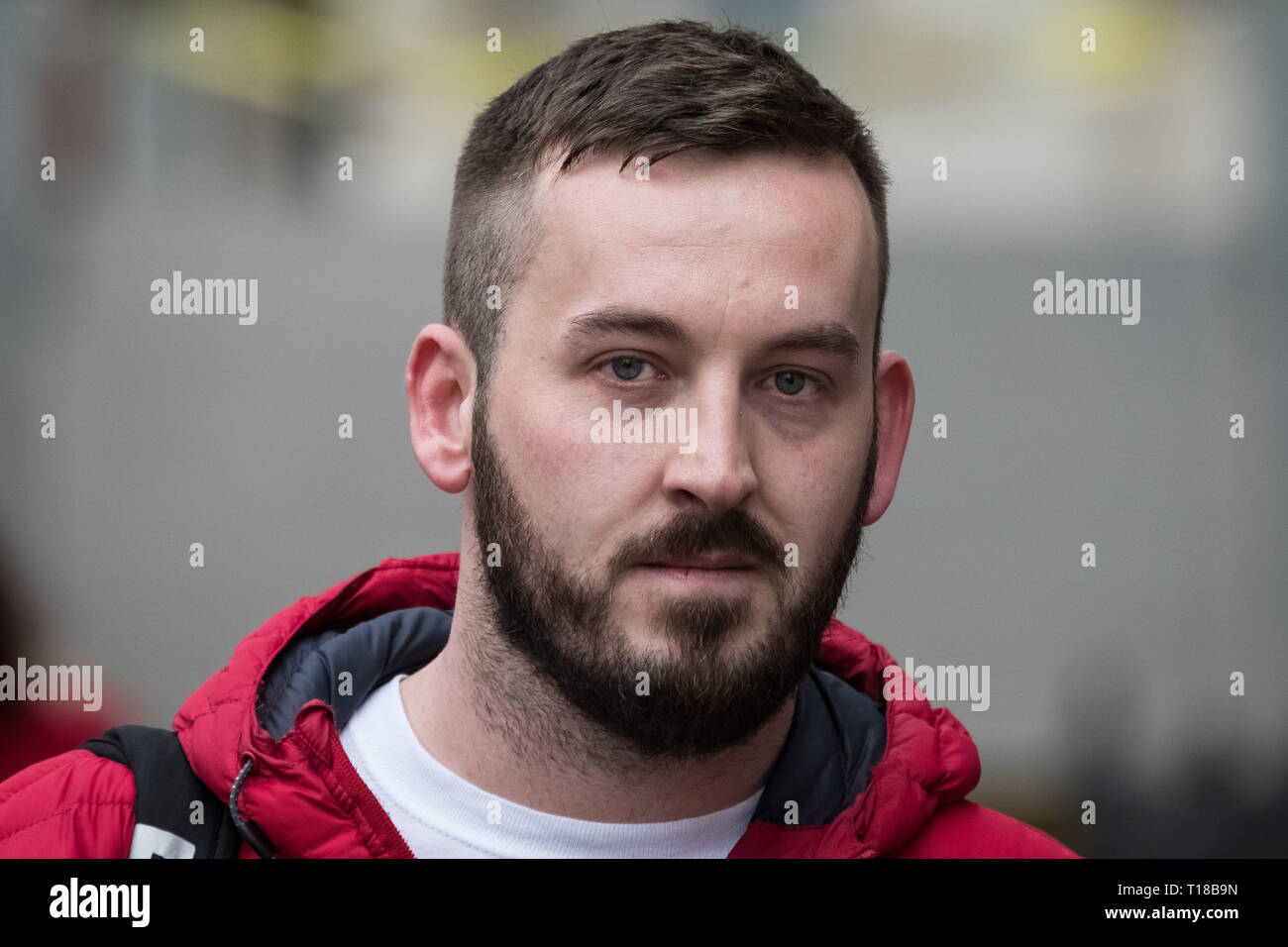 London, UK. 19th March 2019. James Goddard arrives at Westminster Magistrates' Court. Credit: Guy Corbishley/Alamy Live News Stock Photo