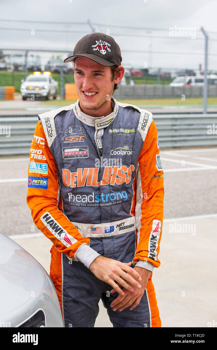Austin, Texas, USA. 24th Mar, 2019. Matt Brabham #83 takes first place ...
