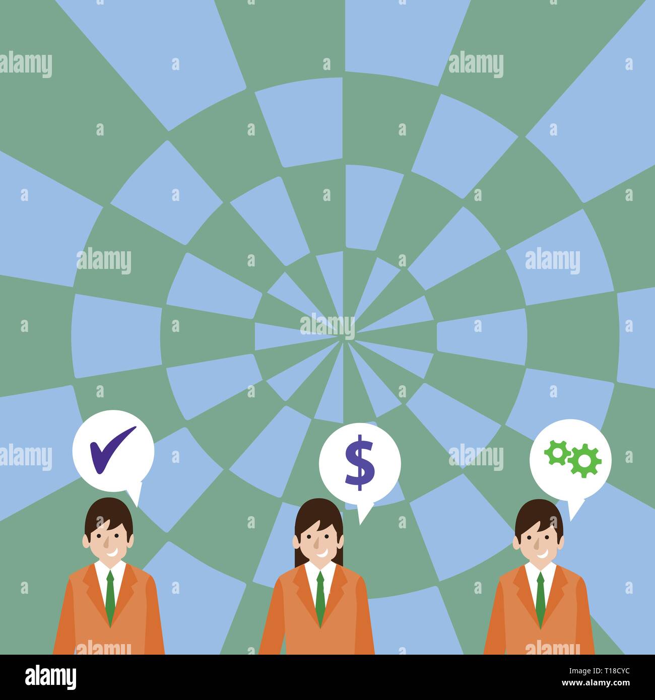 Curated visual reference: Fresh Look at Businessmen Each Has Their Own Speech Bubble With Optimization Cost