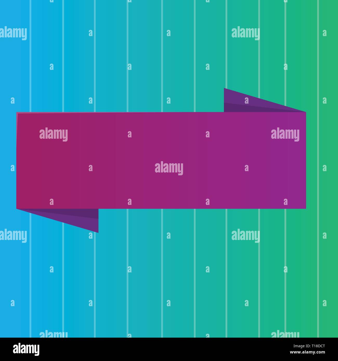 Blank Folded Color Banner photo on Vertically Striped Two Toned