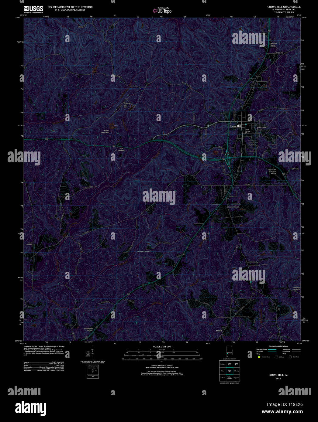 Grove hill map hires stock photography and images Alamy