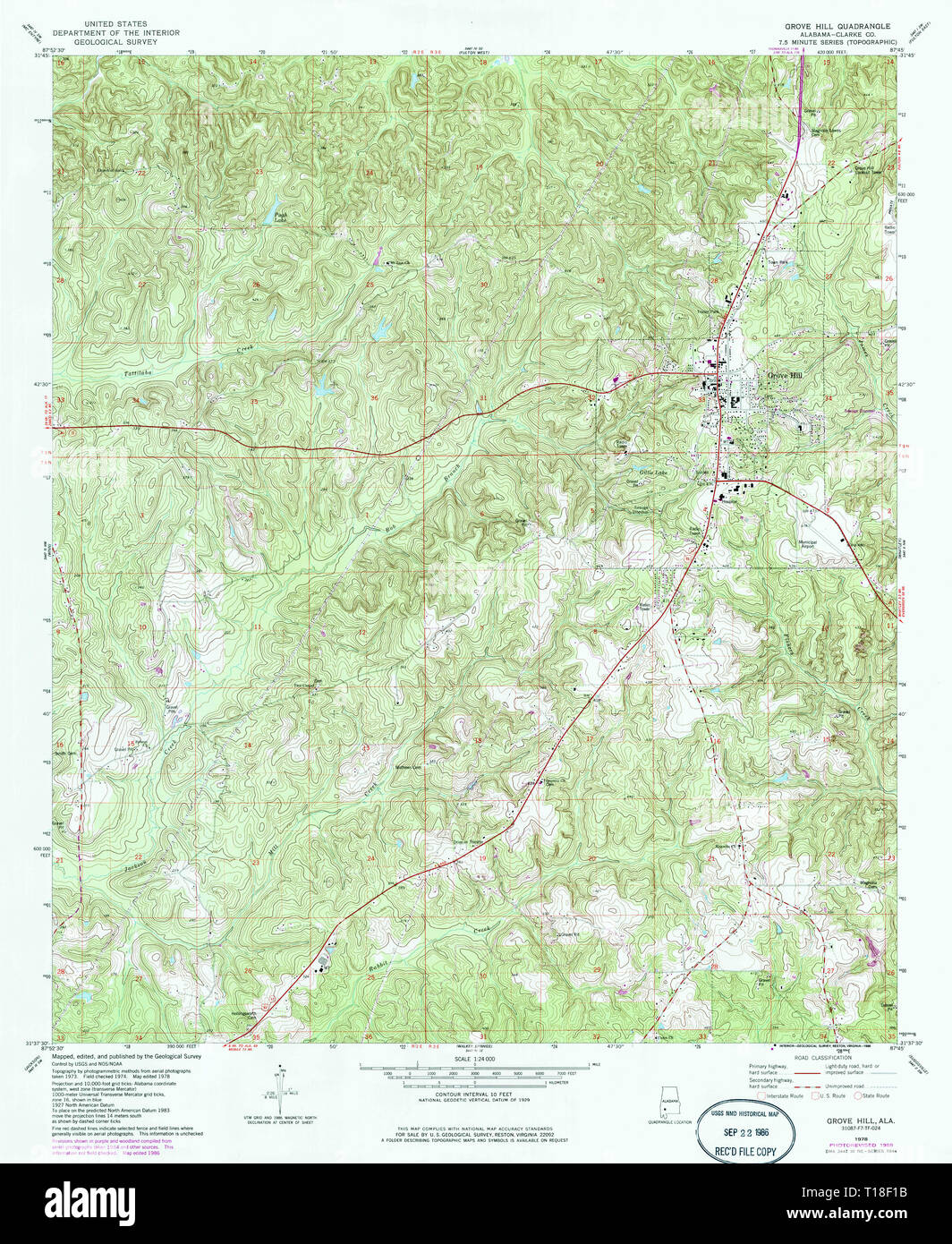 Grove hill alabama map hires stock photography and images Alamy