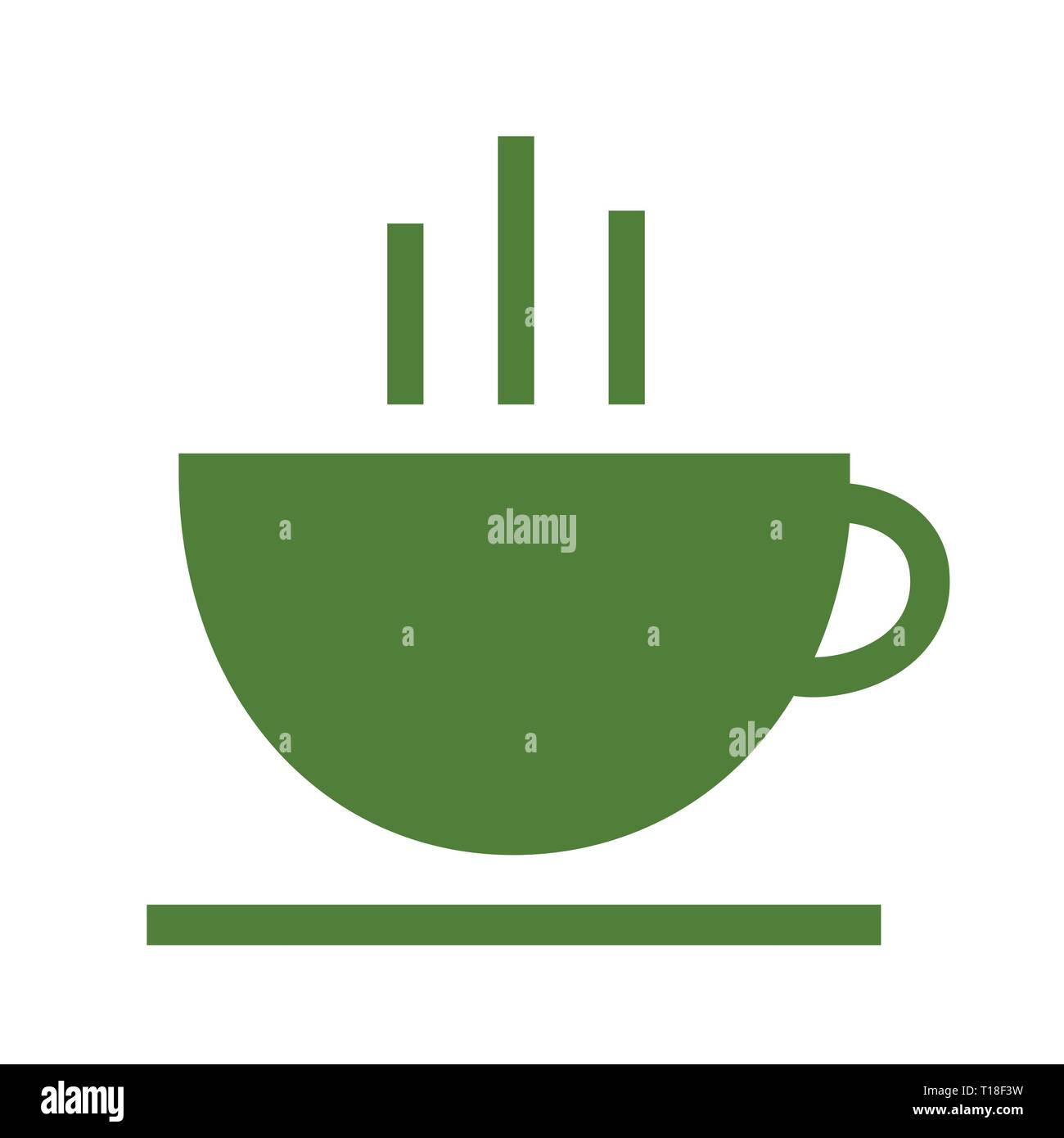 Tea cup logotype. Icon vector logo template. Isolated illustration on white background. Stock Vector