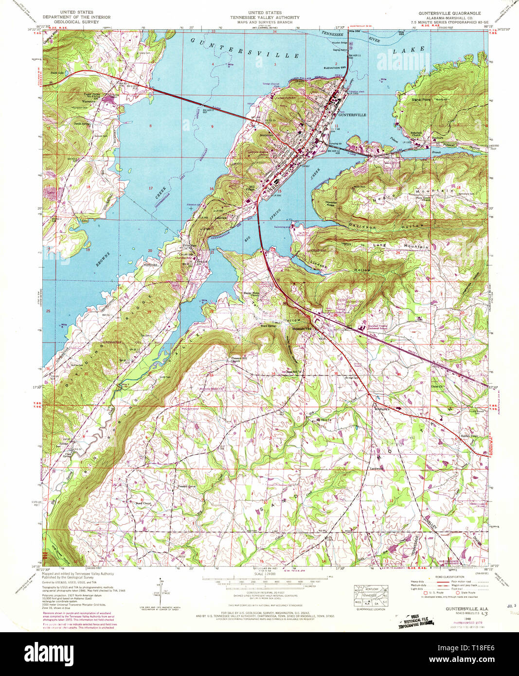 Guntersville High Resolution Stock Photography And Images Alamy Map Of Guntersville Alabama