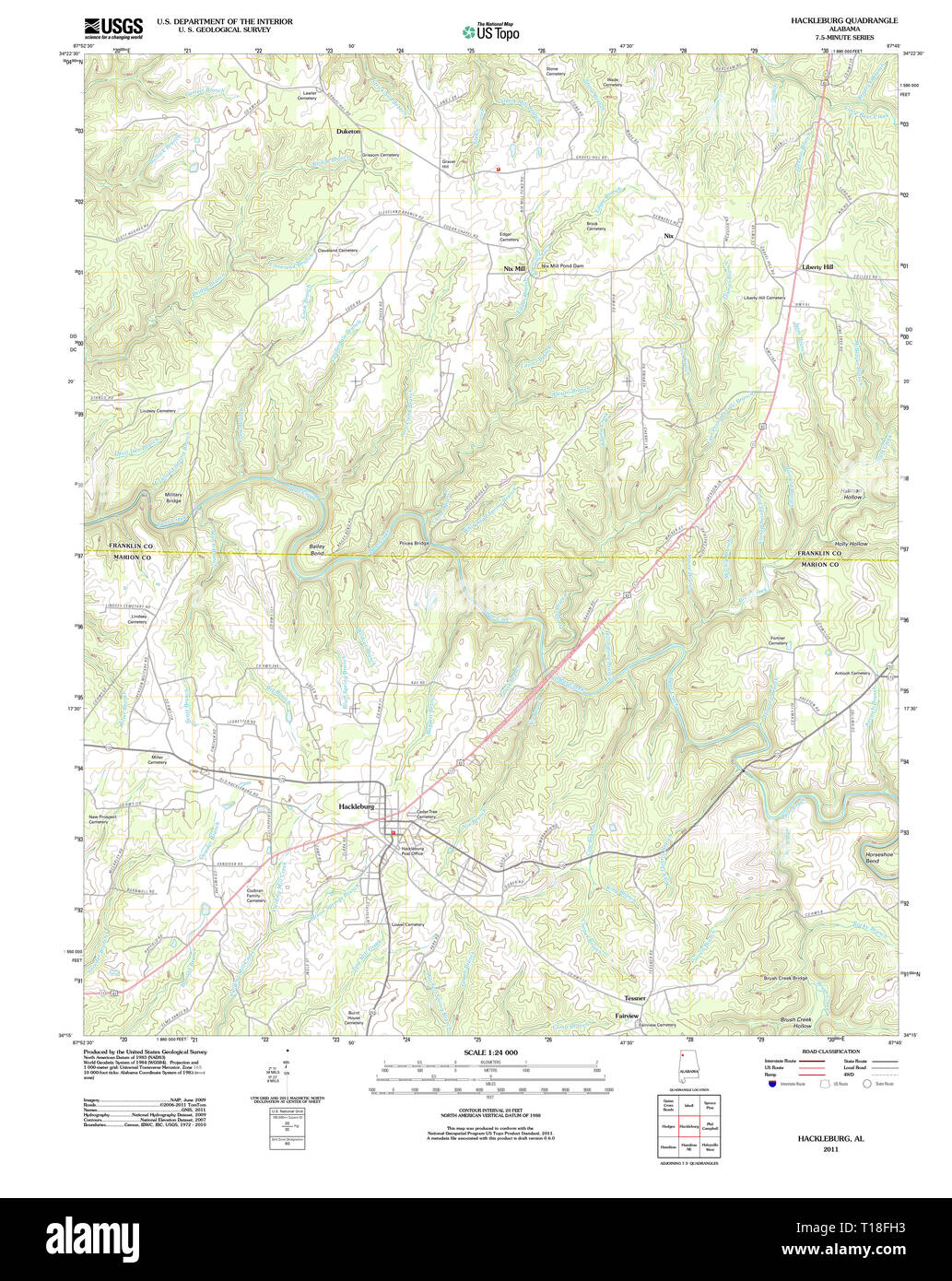 Hackleburg alabama map hires stock photography and images Alamy