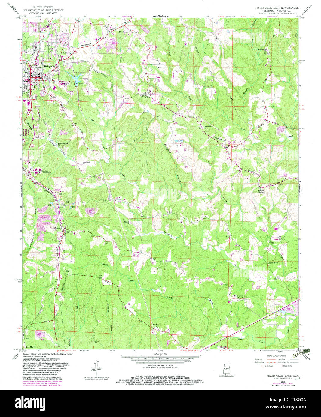 Haleyville map hires stock photography and images Alamy