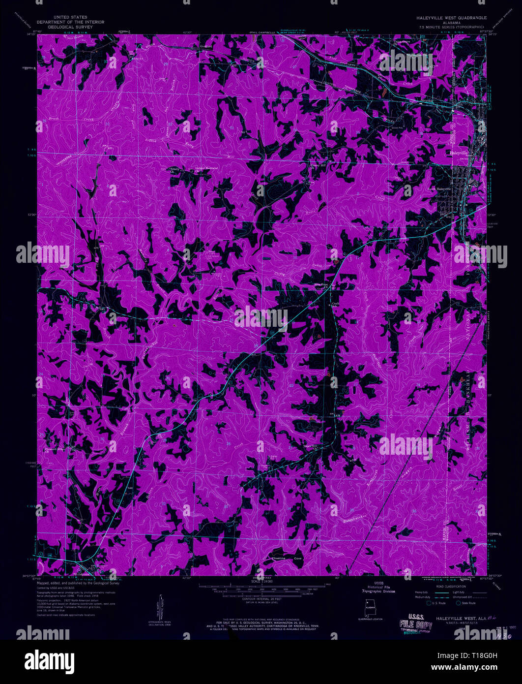 Map of haleyville hires stock photography and images Alamy