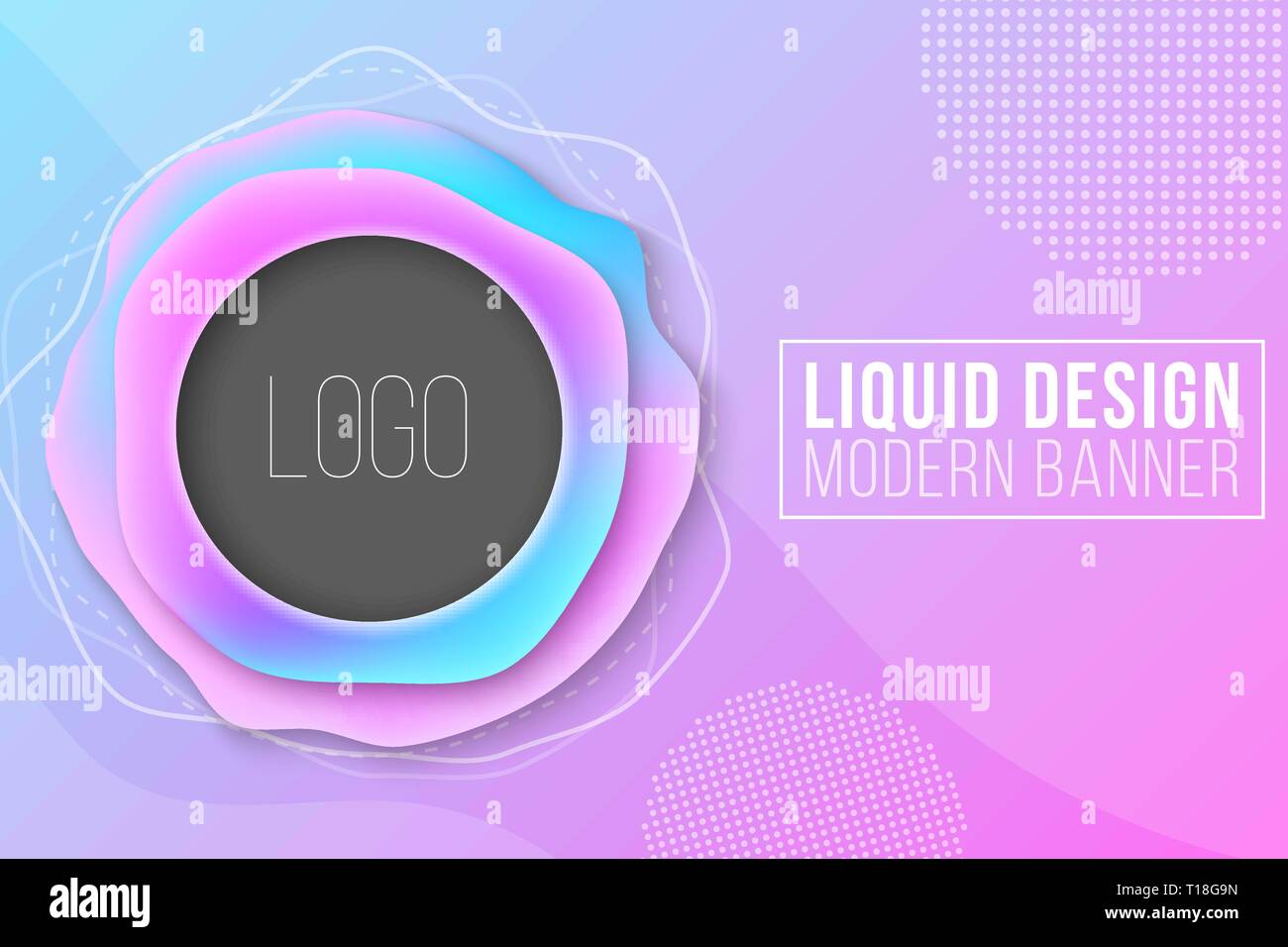 Modern abstract banner. Fluid design. Liquid colored forms. Gradient ...