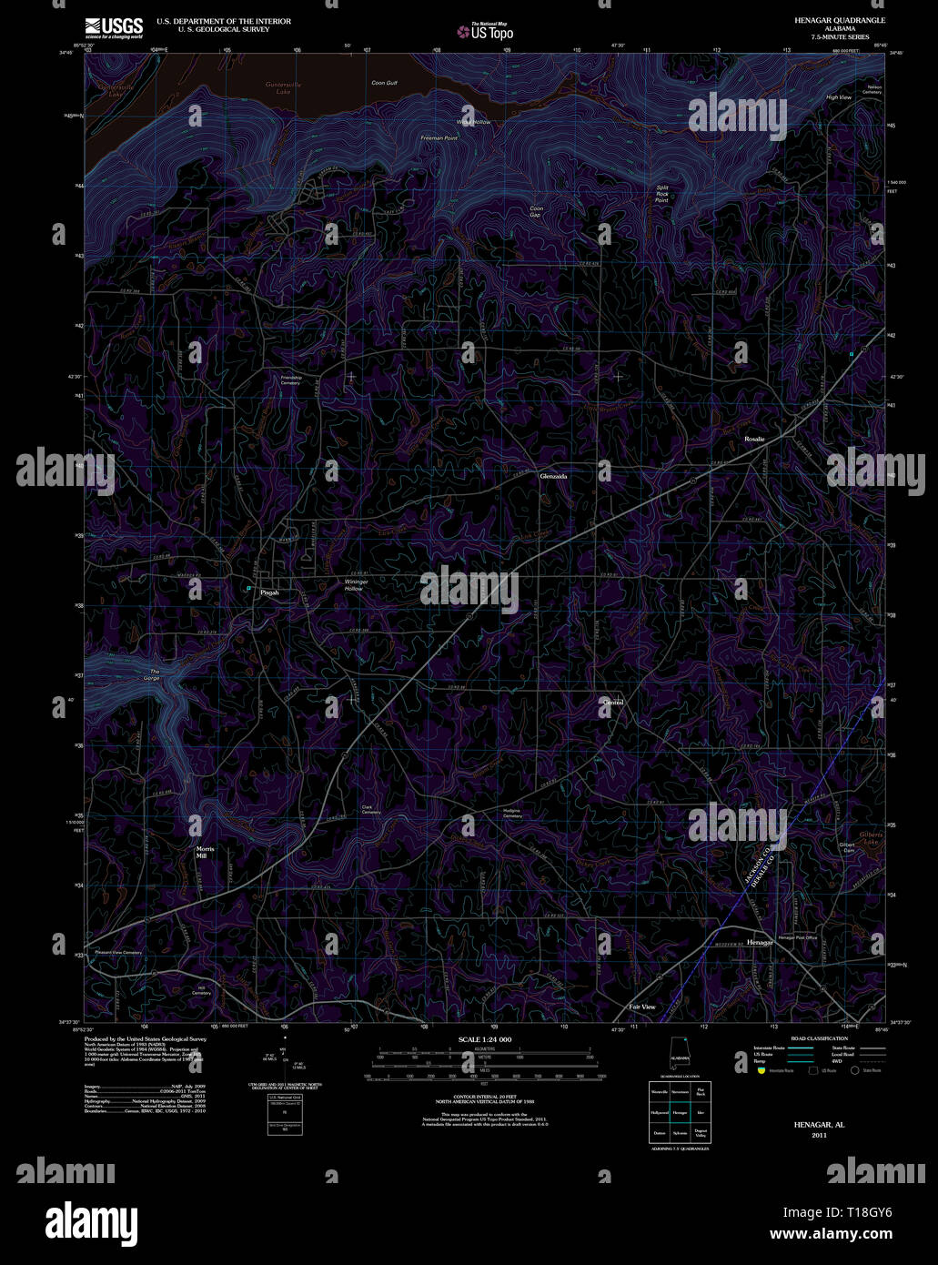 Map of henagar hires stock photography and images Alamy