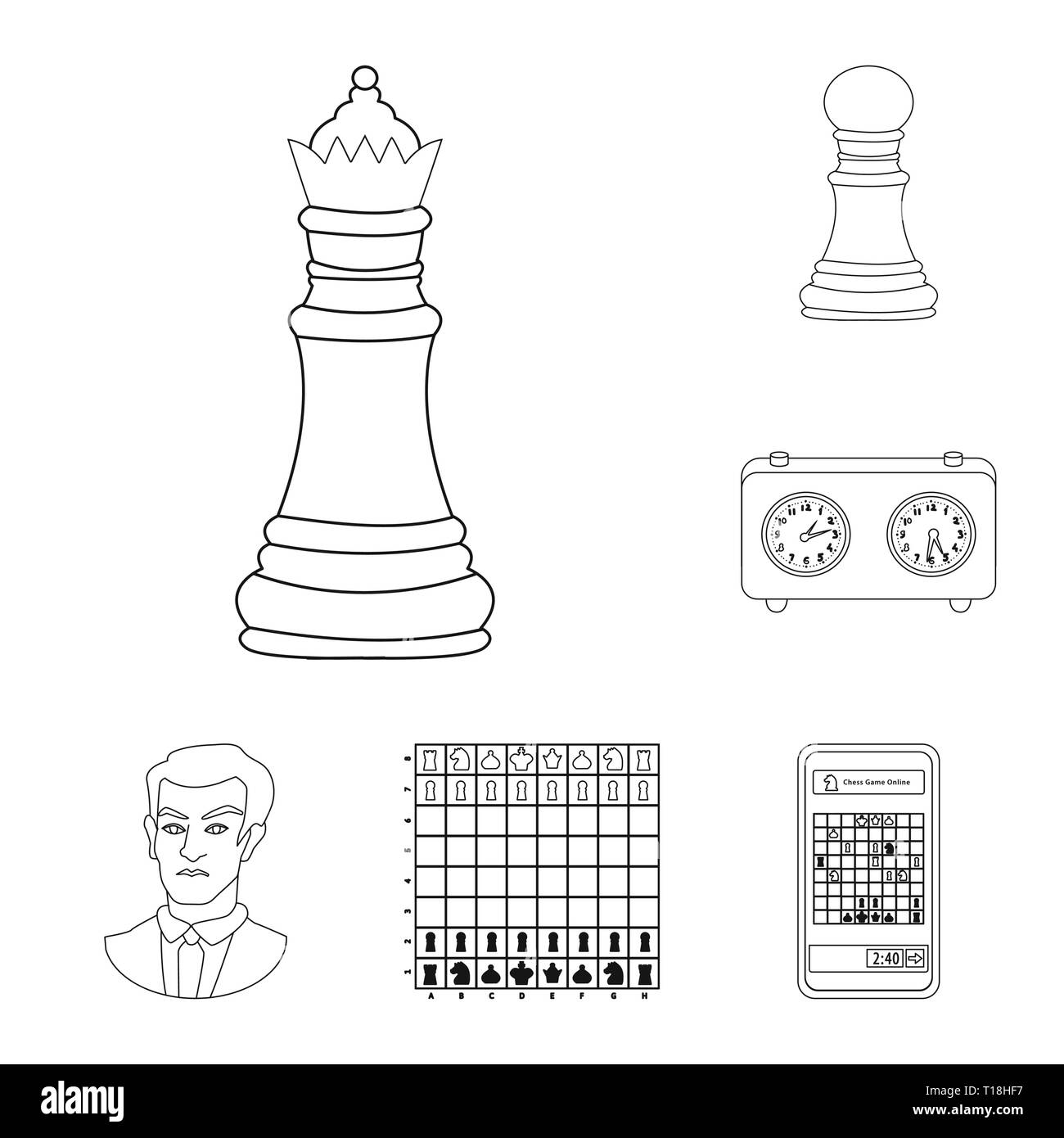 The chess board coloring page printable game