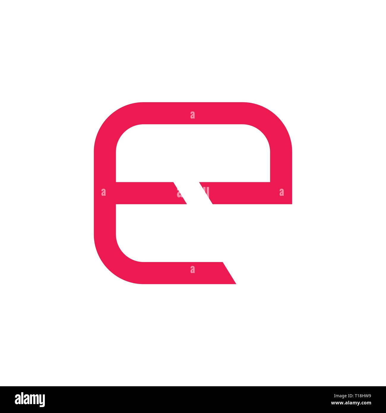abstract letter e simple geometric line logo vector Stock Vector Image ...