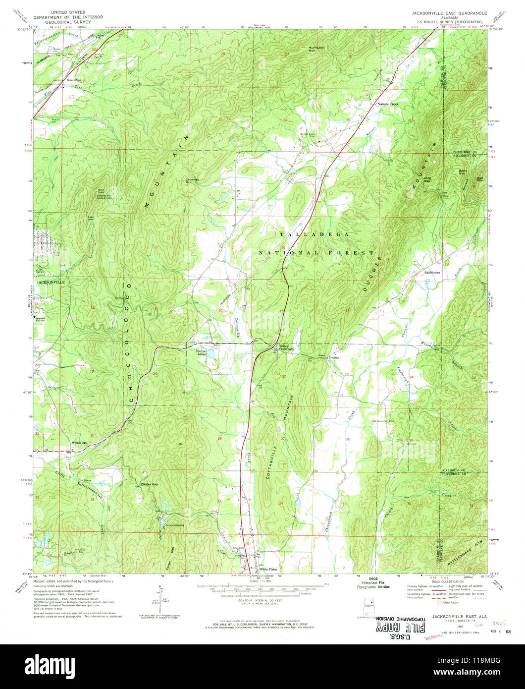 Jacksonville alabama map hires stock photography and images Alamy