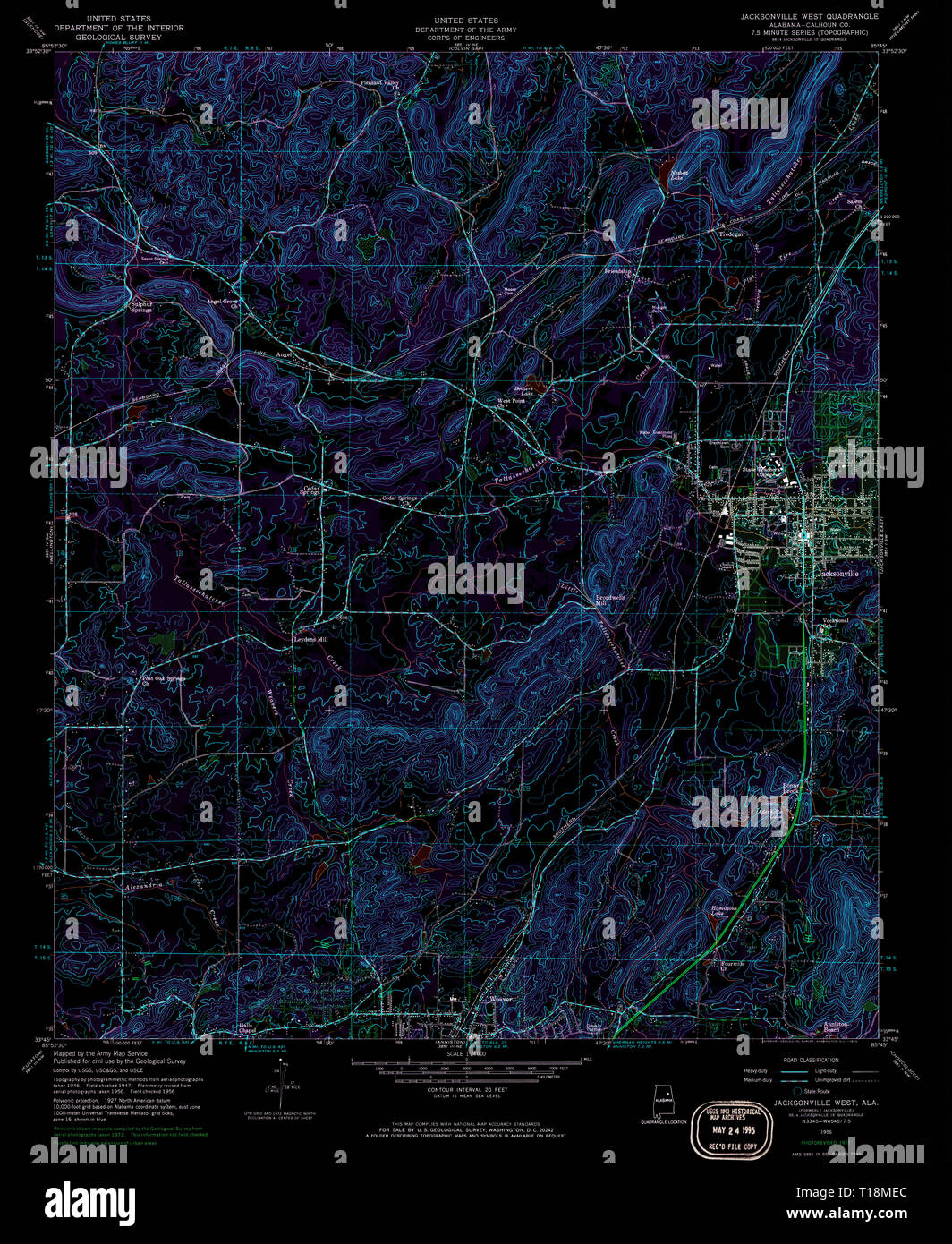 Jacksonville alabama map hires stock photography and images Alamy