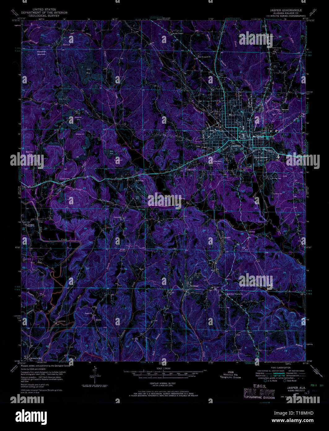 Jasper alabama map hi-res stock photography and images - Alamy