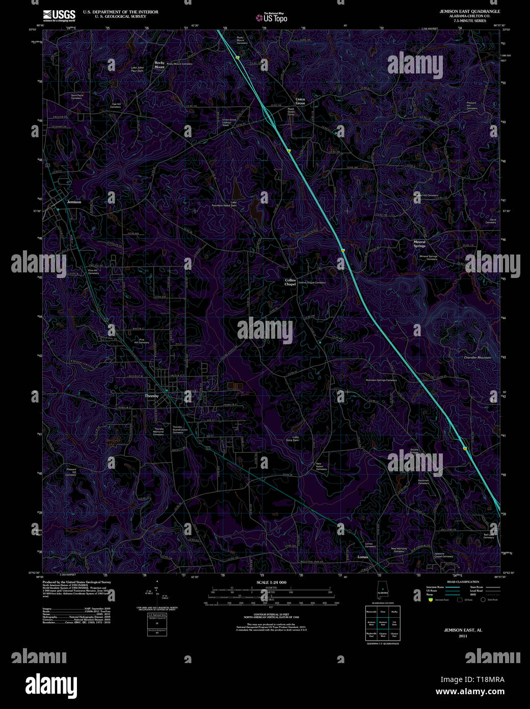 Jemison alabama map hires stock photography and images Alamy