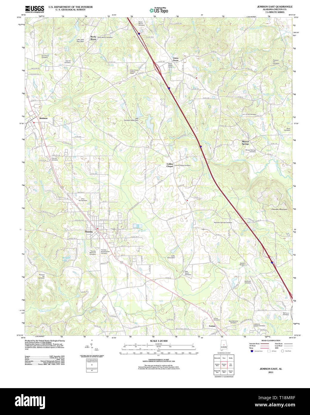 Jemison alabama map hires stock photography and images Alamy