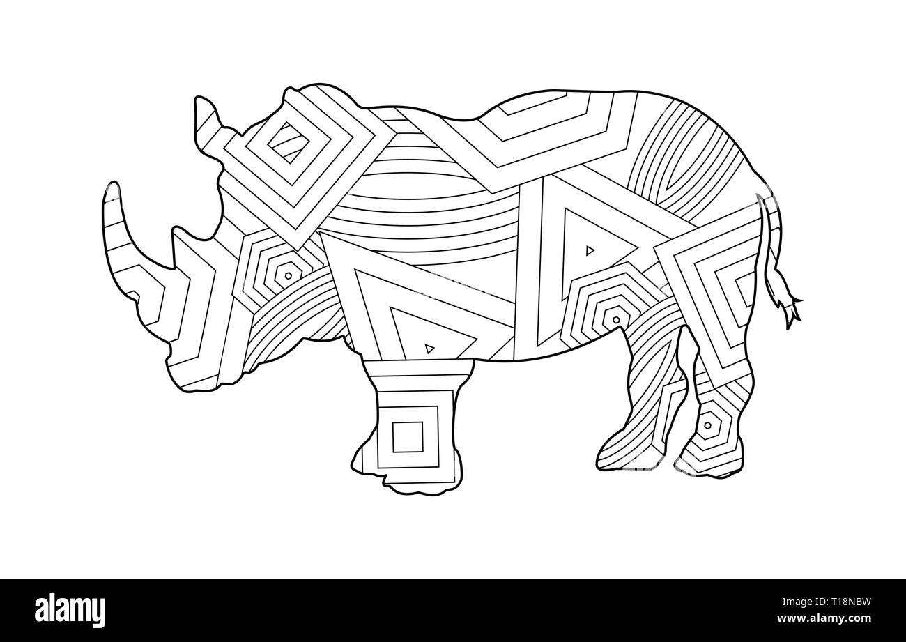 Rhino patterns Black and White Stock Photos & Images Alamy