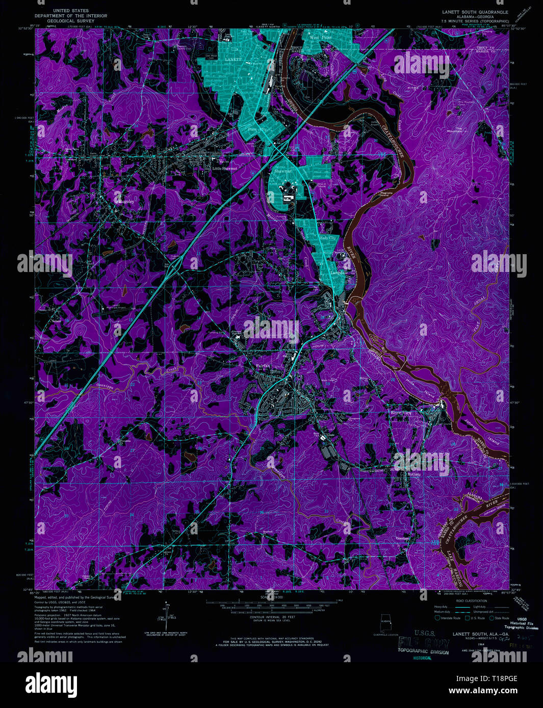 Lanett alabama map hi-res stock photography and images - Alamy