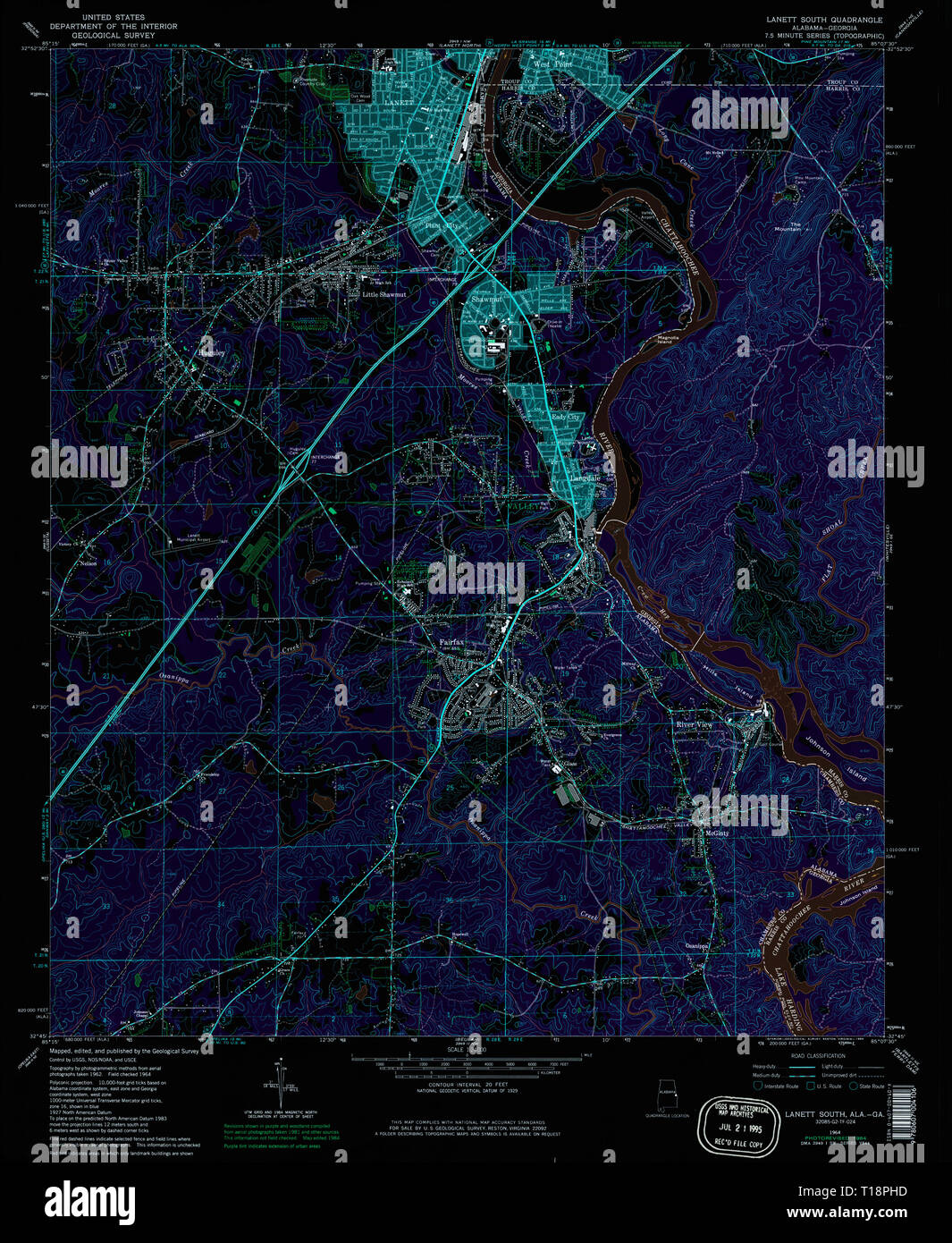 Lanett alabama map hi-res stock photography and images - Alamy