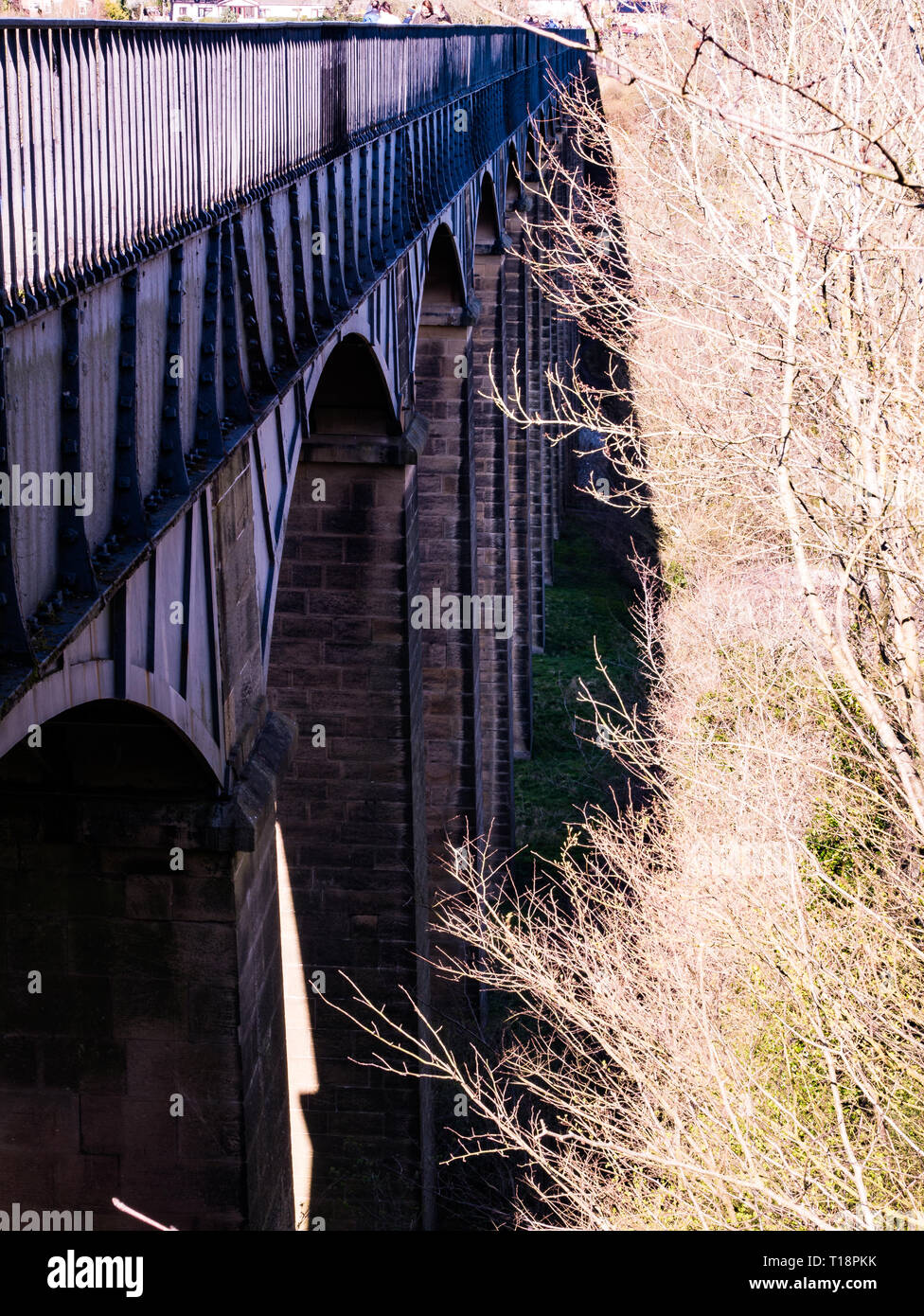 Pontcysyllte Aqueduct and Canal, near Langollen, Wales, UK Stock Photo