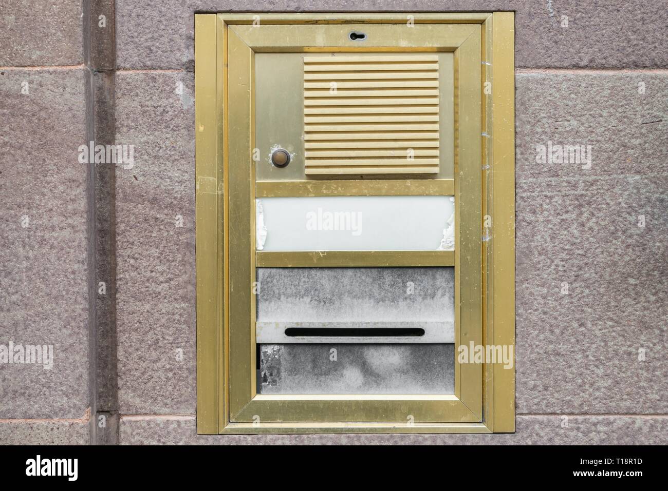 Old Vintage Door Bell With Intercom Germany Stock Photo