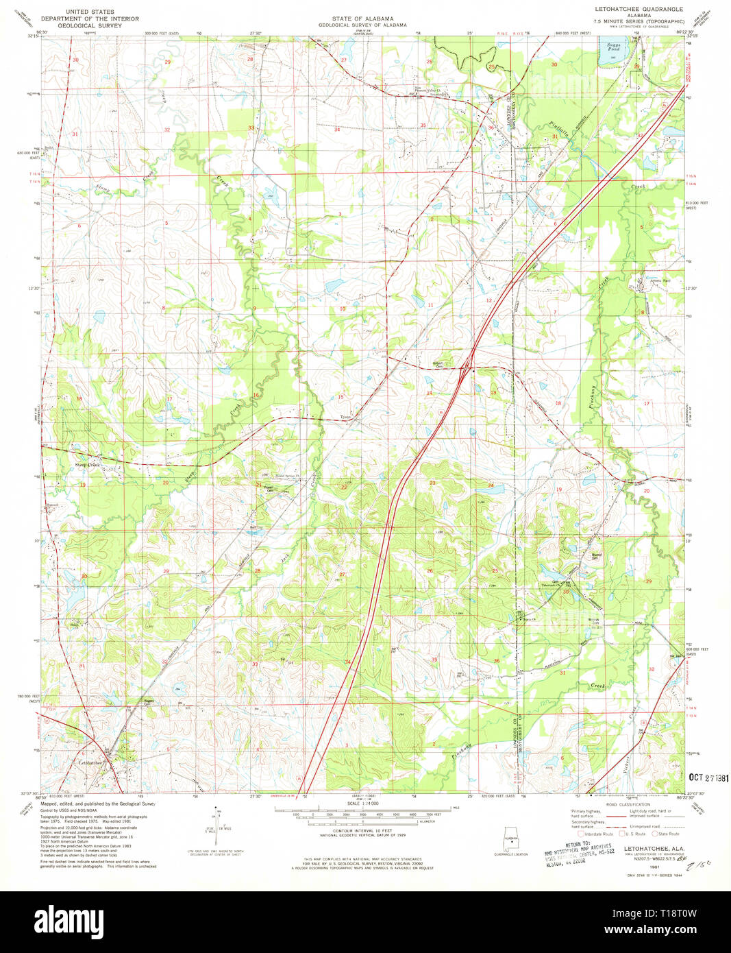 Letohatchee alabama map Cut Out Stock Images & Pictures Alamy