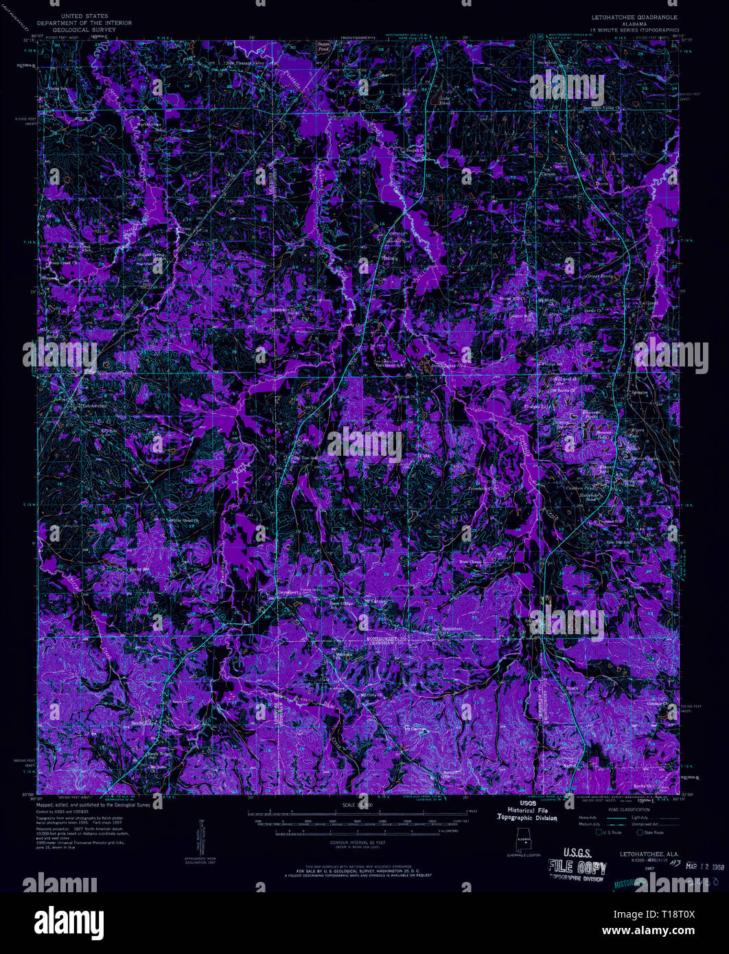 Map of letohatchee hires stock photography and images Alamy